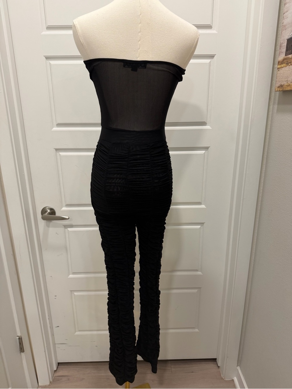 I.AM.GIA Ophelia Strapless Ruched Black Jumpsuit - Picture 6 of 10